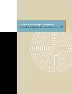 Economics and Heritage Conservation